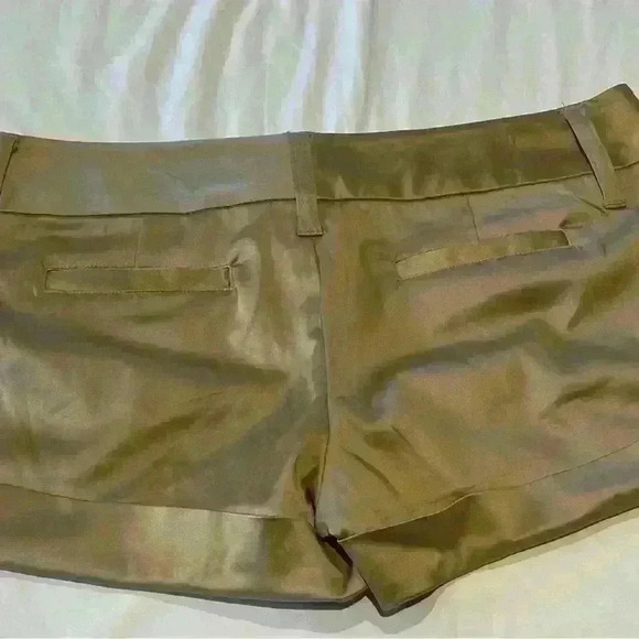 Charlotte Russe shiny Gold Y2K shorts  size 9 - Picture 2 of 5